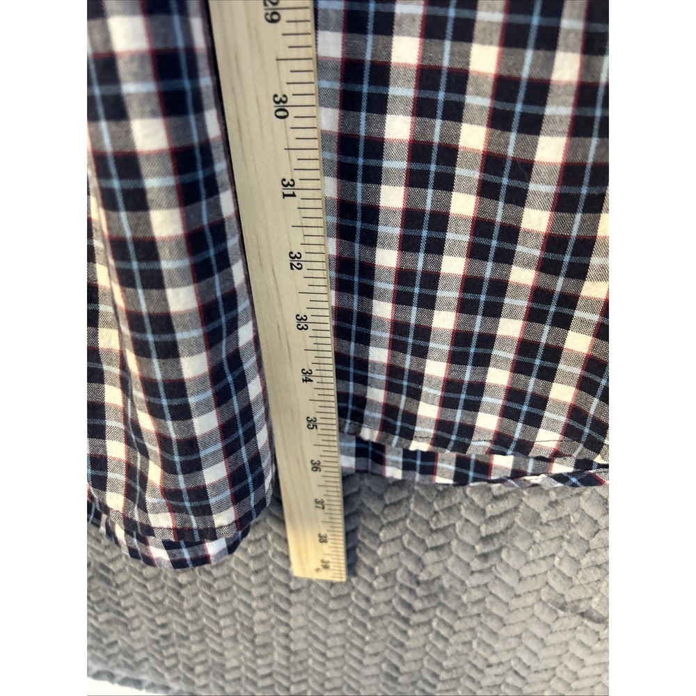Wrangler Rugged Wear Shirt Men 3XLT Blue Plaid Button Up Short Sleeve Work - Picture 4 of 6